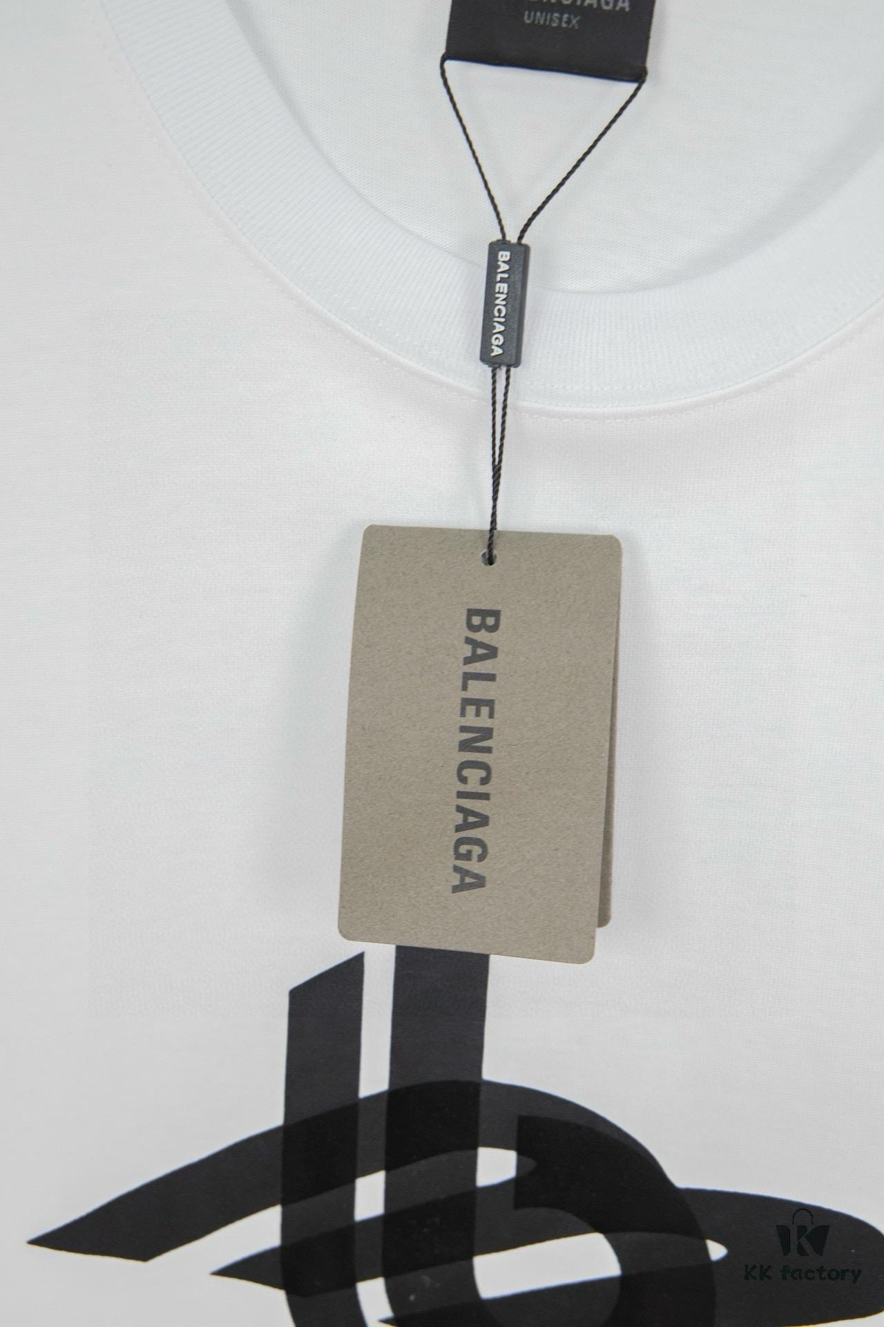 69319fcbccd8ab3d7af93855 Balenciaga Phantom Double Logo Classic Print Short Sleeve T-Shirt Y093
