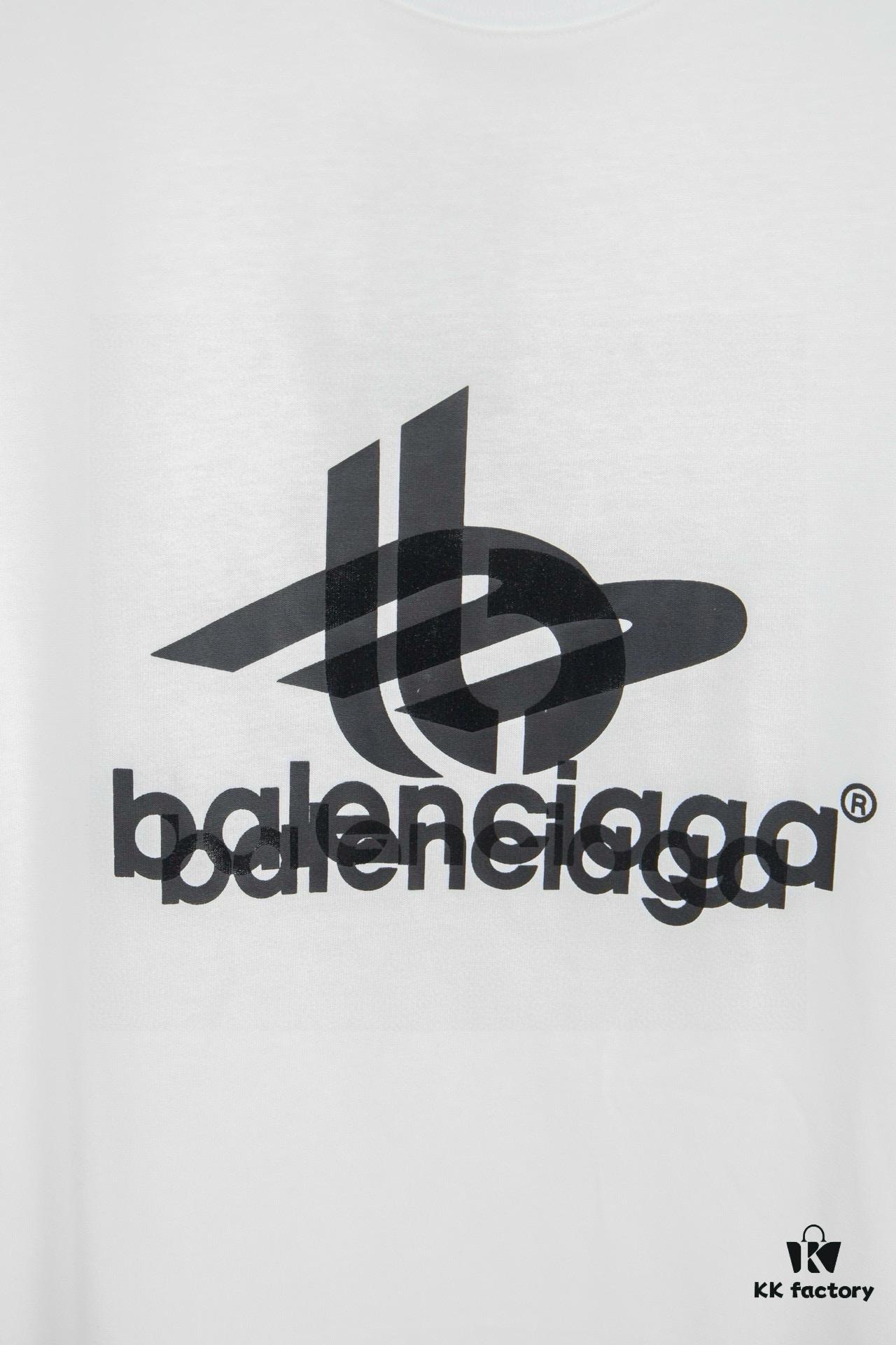 69319fcbccd8ab3d7af93857 Balenciaga Phantom Double Logo Classic Print Short Sleeve T-Shirt Y093