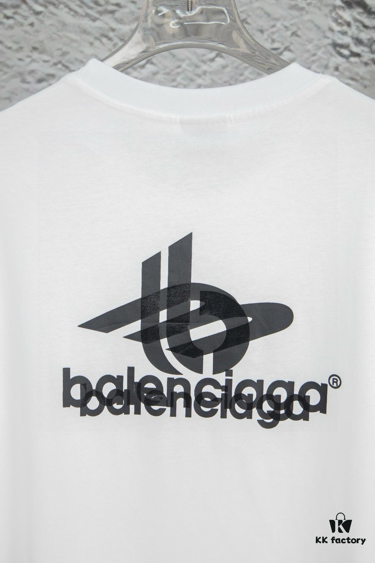 69319fcbccd8ab3d7af93858 Balenciaga Phantom Double Logo Classic Print Short Sleeve T-Shirt Y093