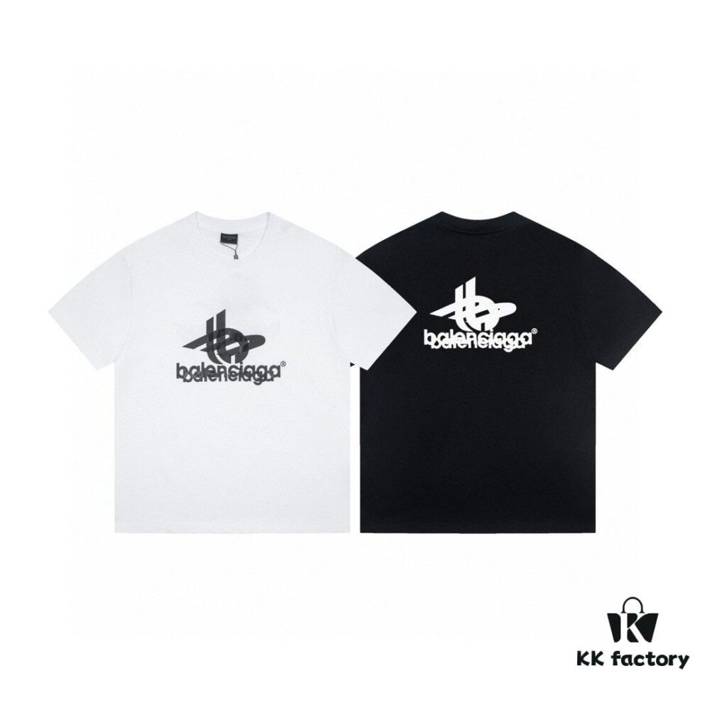 69319fcbccd8ab3d7af9385b Balenciaga Phantom Double Logo Classic Print Short Sleeve T-Shirt
