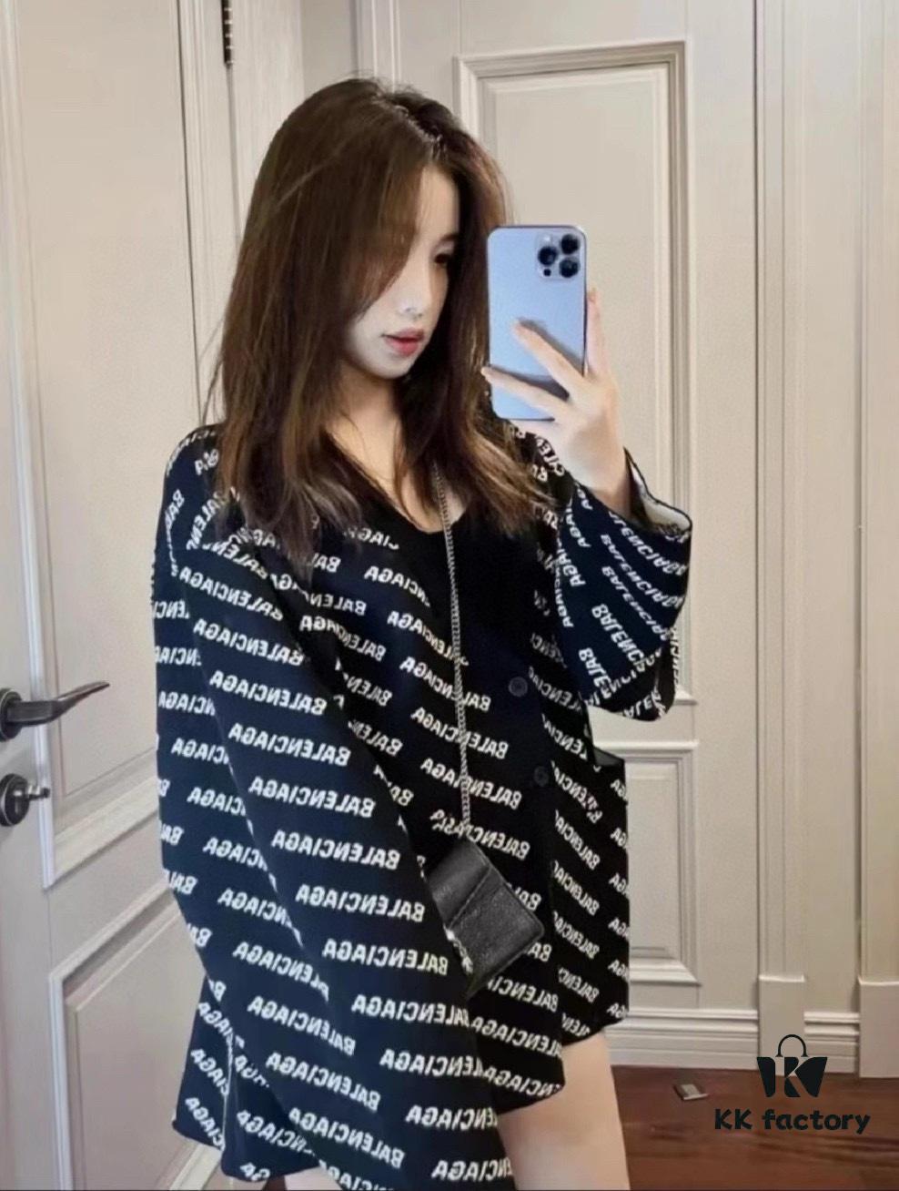 69319fccccd8ab3d7af93871 Paris Full Print Bullet Screen Knit Cardigan Coat for Men and Women