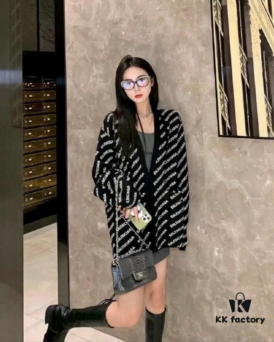 69319fccccd8ab3d7af93872 Paris Full Print Bullet Screen Knit Cardigan Coat for Men and Women