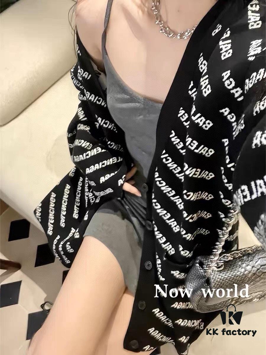 69319fccccd8ab3d7af93873 Paris Full Print Bullet Screen Knit Cardigan Coat for Men and Women