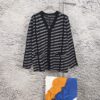 69319fccccd8ab3d7af93875 Balmain-inspired All-over Print Knit Cardigan Jacket, Unisex Design, High-quality Wool Blend Ultra-fine Core-spun Yarn, Elegant and Timeless Style