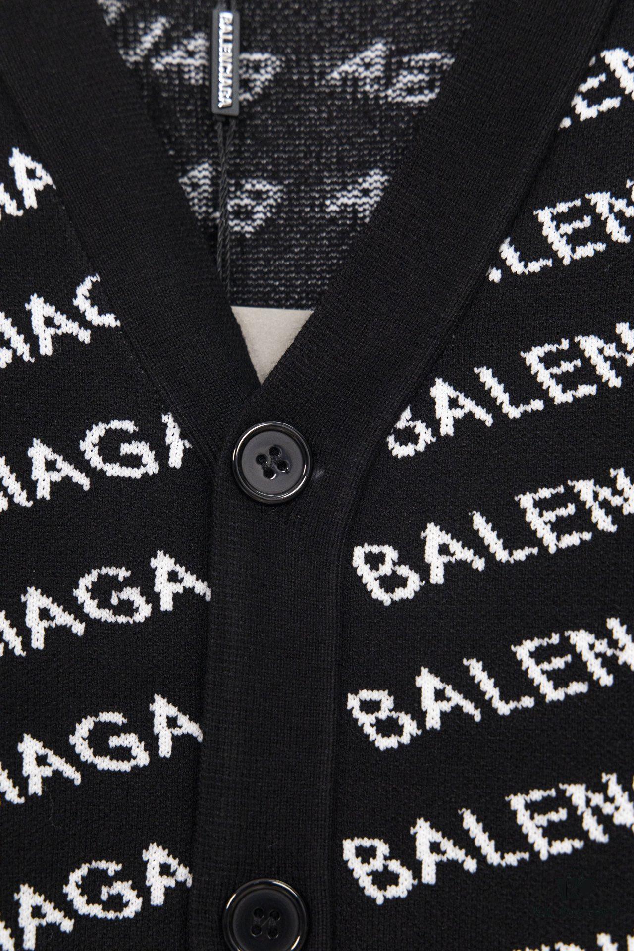 69319fcdccd8ab3d7af93878 Balmain-inspired All-over Print Knit Cardigan Jacket, Unisex Design, High-quality Wool Blend Ultra-fine Core-spun Yarn, Elegant and Timeless Style