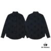 69319fceccd8ab3d7af93899 Balenciaga 2024 SS New Arrival Flocked Print Velvet Shirt Unisex with Logo Buckle Closure