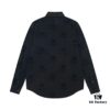 69319fceccd8ab3d7af9389b Balenciaga 2024 SS New Arrival Flocked Print Velvet Shirt Unisex with Logo Buckle Closure
