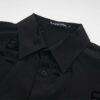 69319fceccd8ab3d7af9389c Balenciaga 2024 SS New Arrival Flocked Print Velvet Shirt Unisex with Logo Buckle Closure