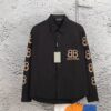 69319fcfccd8ab3d7af938a6 New Arrival Balenciaga BLCG 24SS Double-B Orange Graffiti Dual-Arm Print Logo Long-Sleeve Shirt