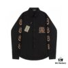 69319fcfccd8ab3d7af938b1 New Balenciaga BLCG 24SS Double-B Orange Graffiti Logo Long Sleeve Shirt with Dual-Arm Print