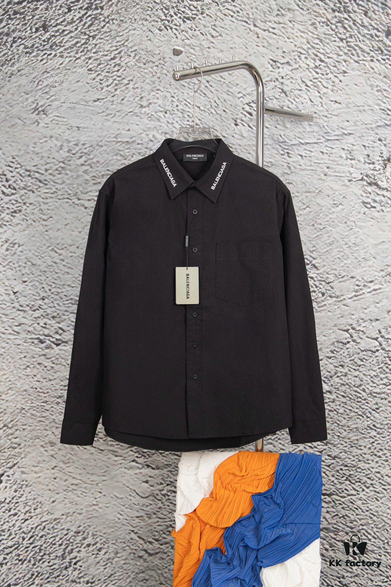 69319fd0ccd8ab3d7af938bb New BALenciaga BLCG 24SS Embroidered Collar Long Sleeve Shirt, Minimalist Design, Premium Cotton Fabric, Heavy Embroidery with Laser-Engraved Buttons