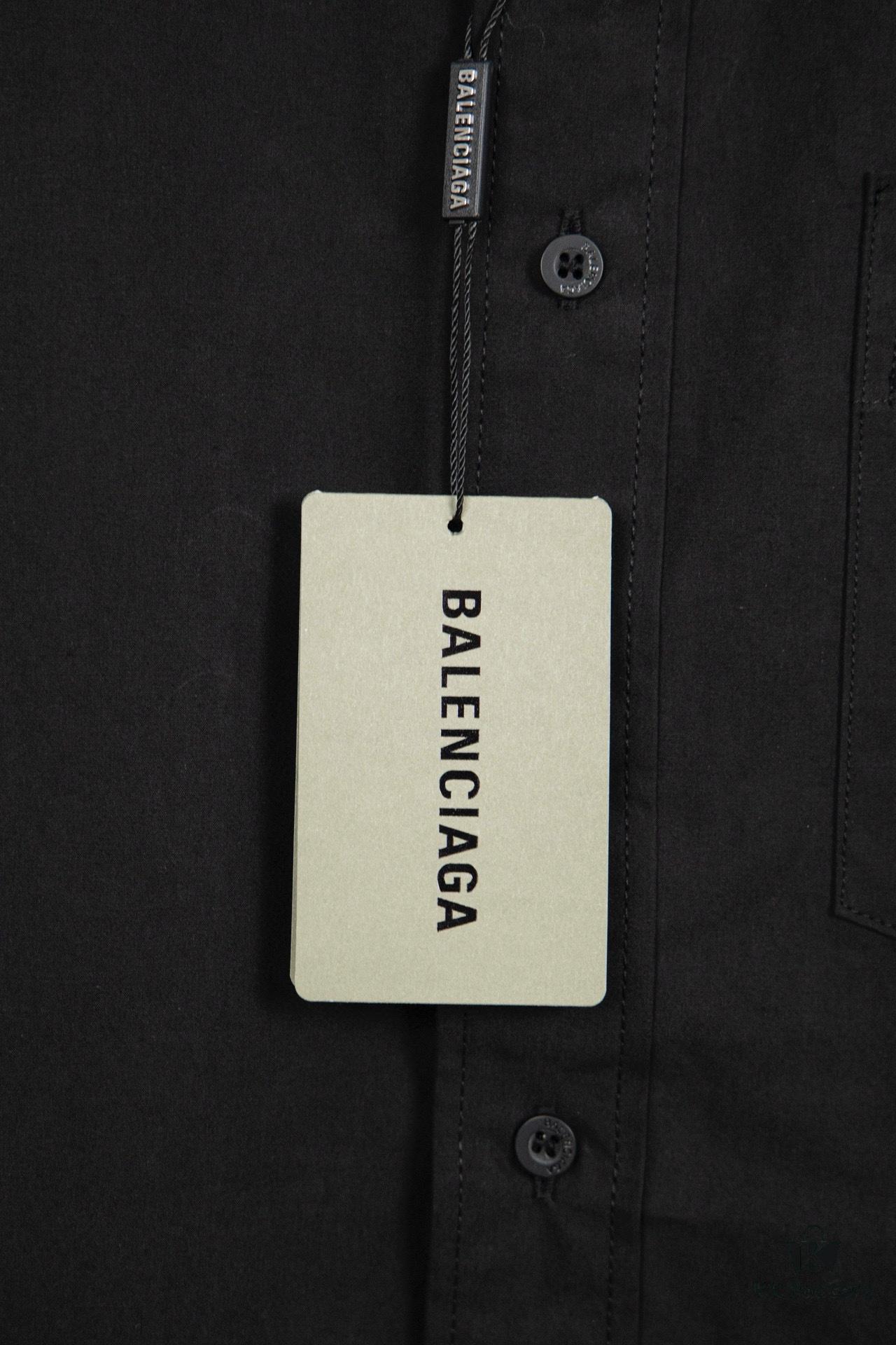 69319fd0ccd8ab3d7af938bf New BALenciaga BLCG 24SS Embroidered Collar Long Sleeve Shirt, Minimalist Design, Premium Cotton Fabric, Heavy Embroidery with Laser-Engraved Buttons