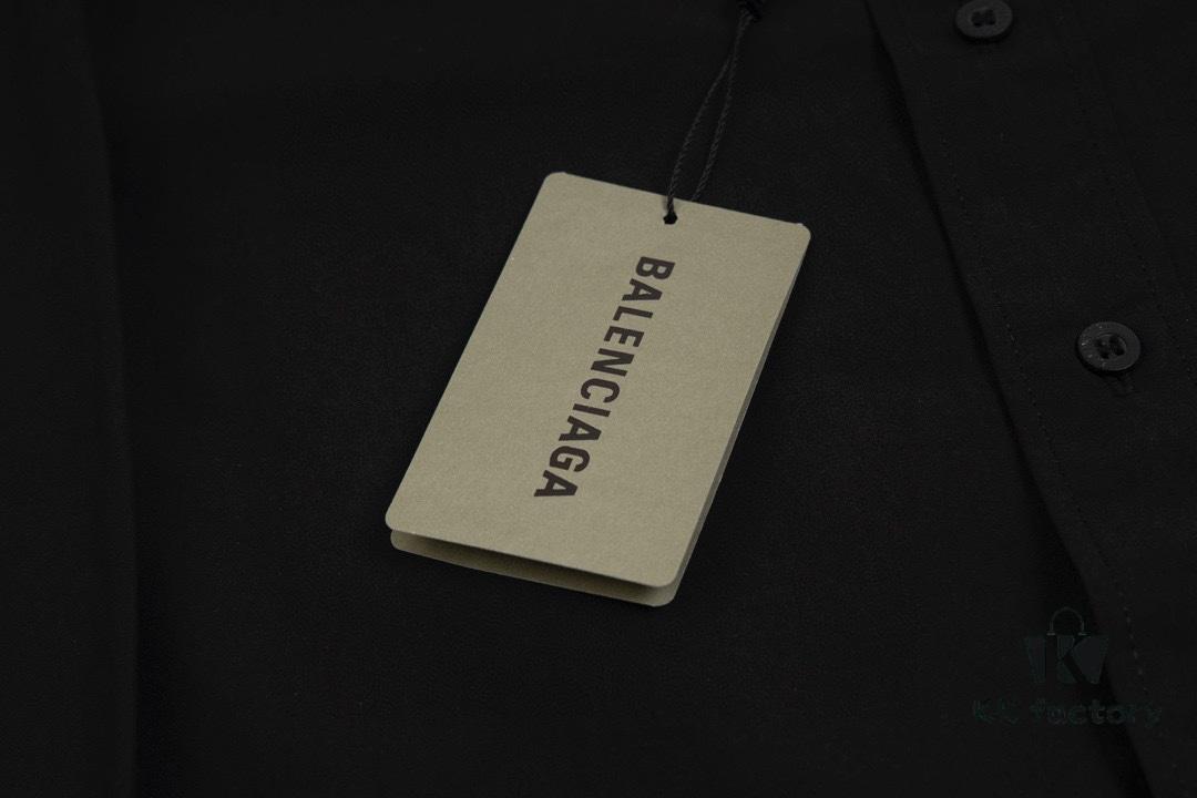 69319fd1ccd8ab3d7af938ca New Balenciaga BLCG 24SS Long-Sleeve Shirt with Embroidered Lettering at Collar, Minimalist Design