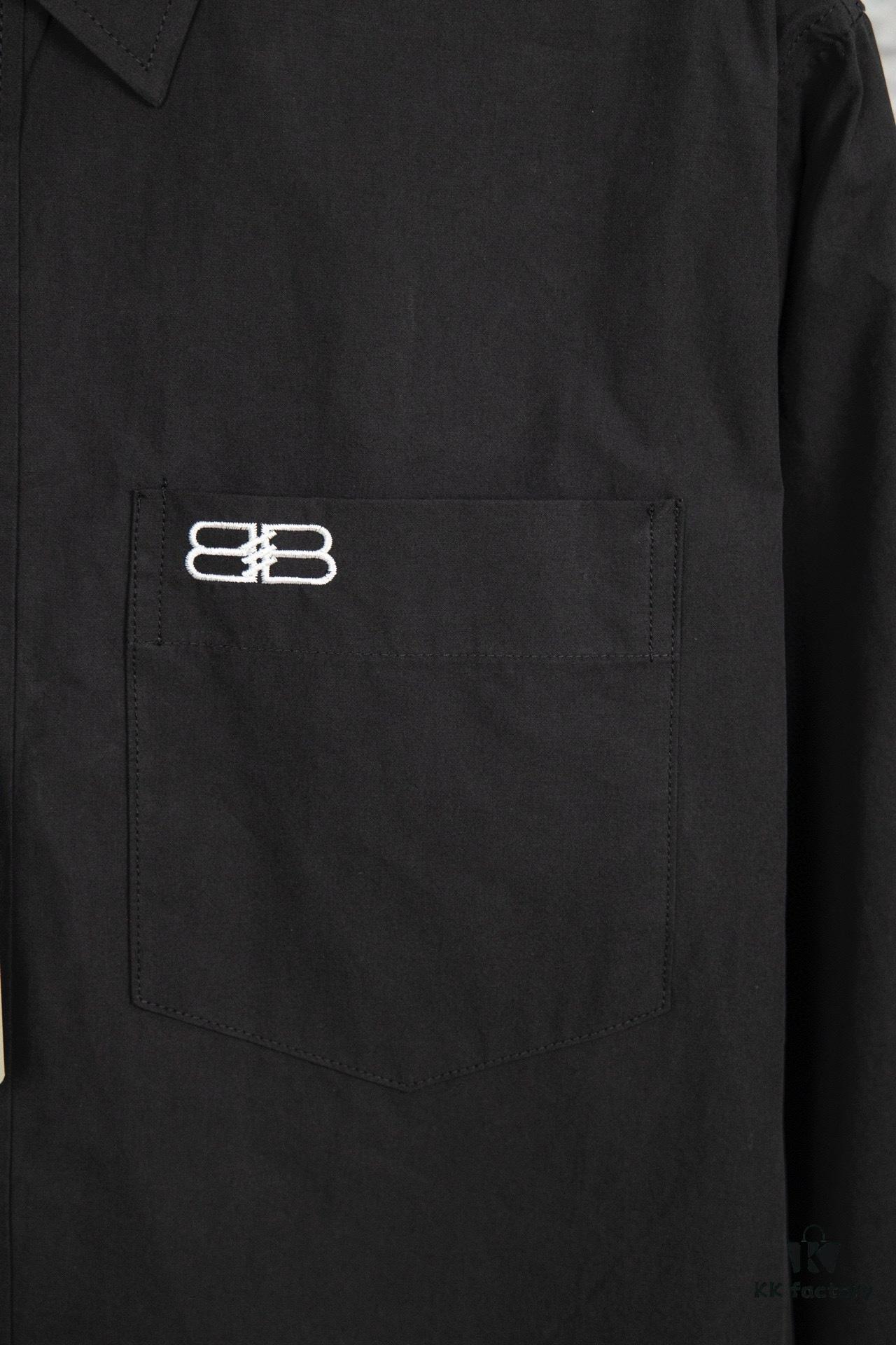 69319fd1ccd8ab3d7af938d2 New Balenciaga BLCG 24SS Batman Heavy Embroidery Long Sleeve Shirt
