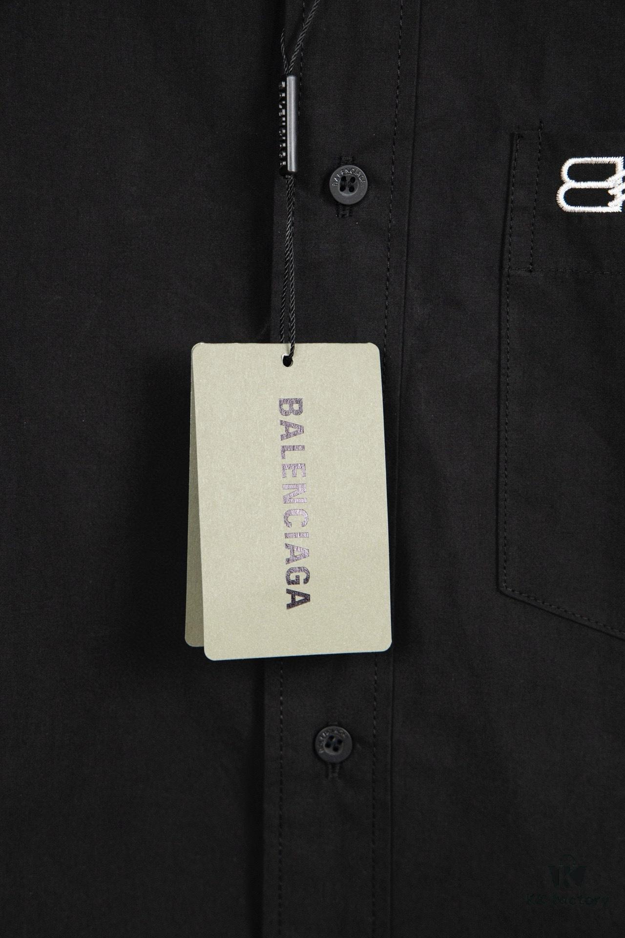 69319fd1ccd8ab3d7af938d4 New Balenciaga BLCG 24SS Batman Heavy Embroidery Long Sleeve Shirt