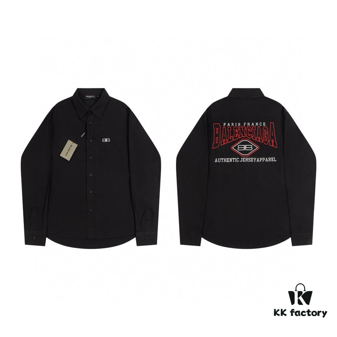 69319fd2ccd8ab3d7af938db New BALenciaga BLCG 24SS Batman Heavy Embroidery Long-Sleeve Shirt