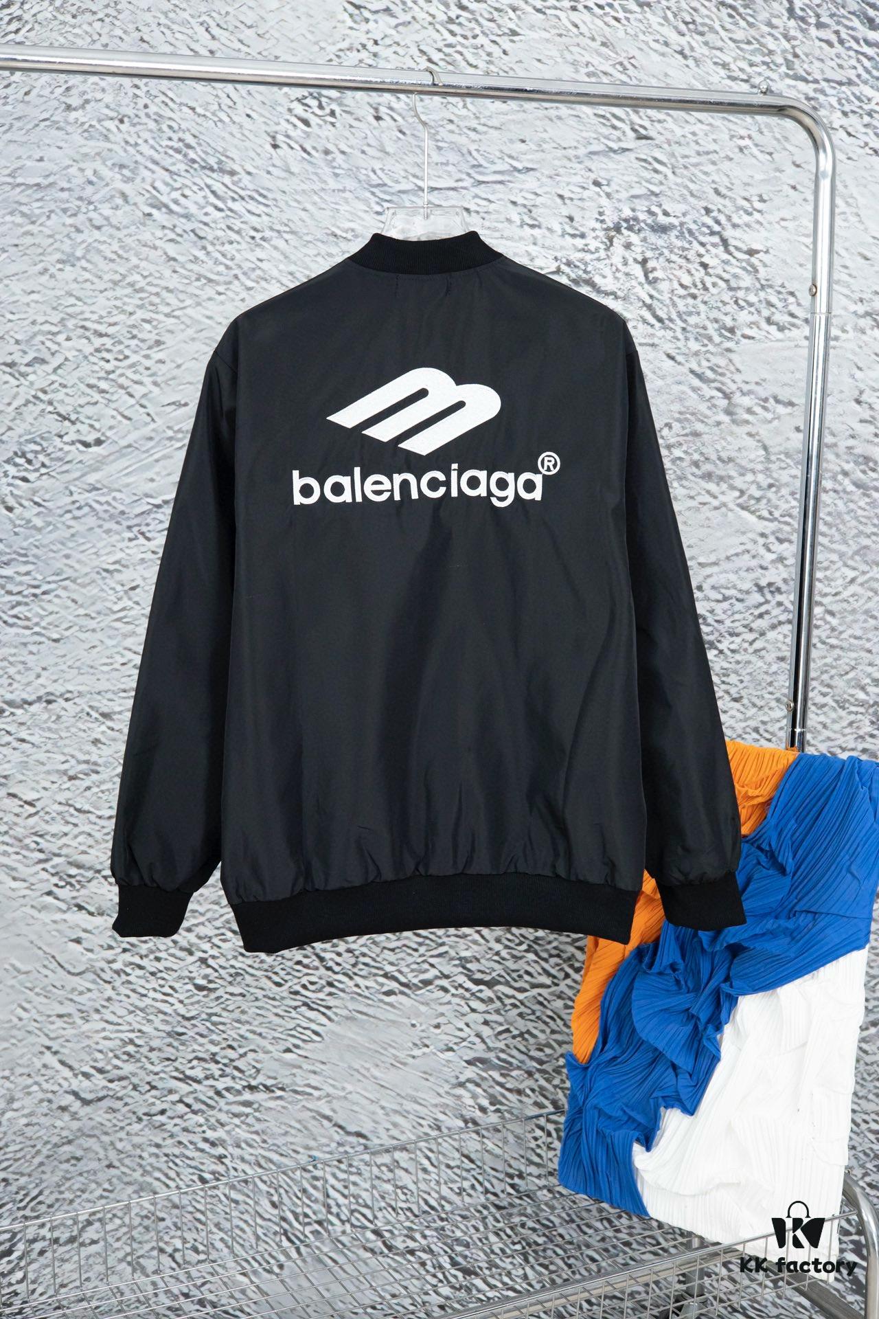 69319fd3ccd8ab3d7af938e8 New Balenciaga 2023 Embroidered Stand Collar Jacket Unisex Waterproof Coated Double-Layered with Lining