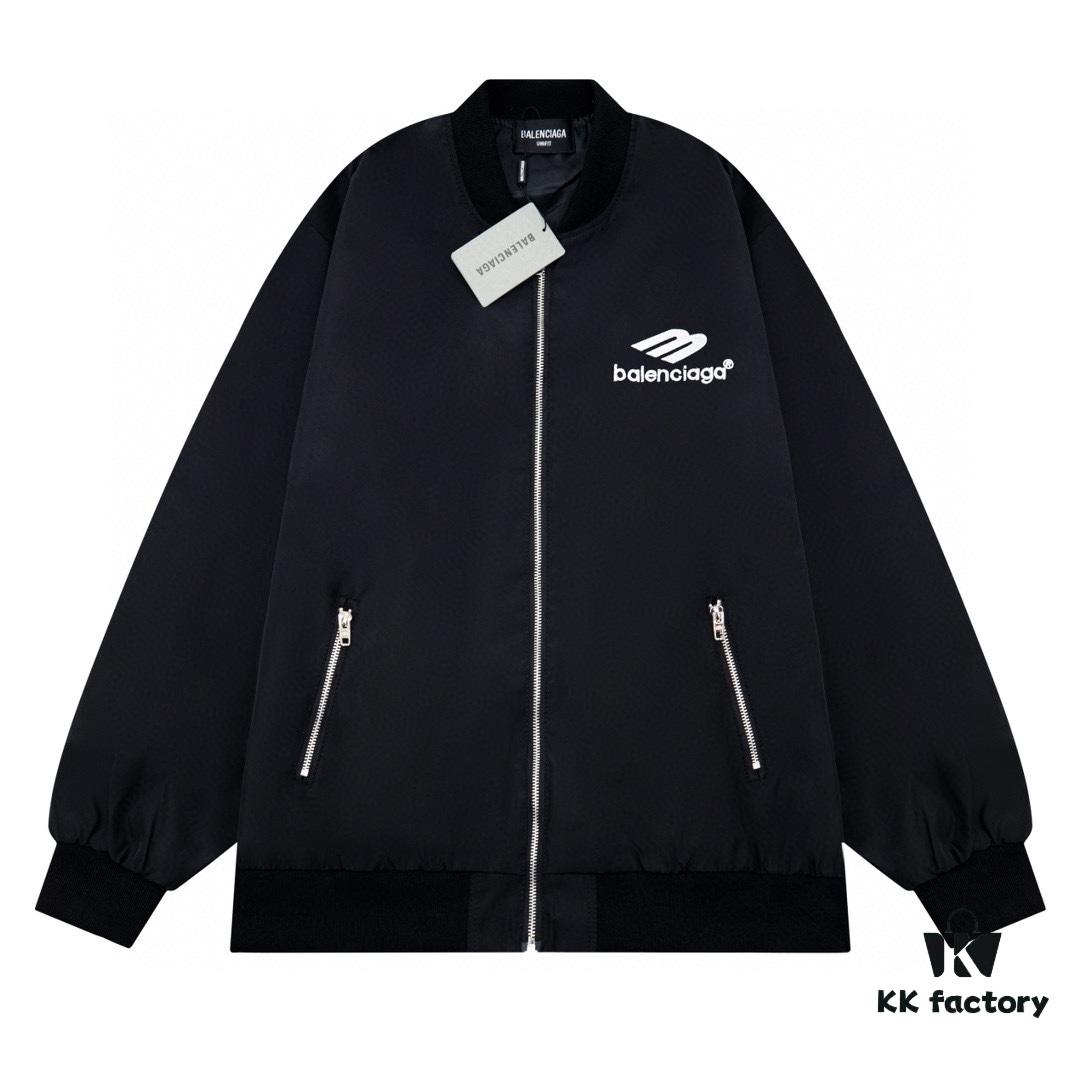 69319fd3ccd8ab3d7af938f1 New Balenciaga 2023 Embroidered Stand Collar Jacket Unisex Waterproof Coated Double-Layered with Lining