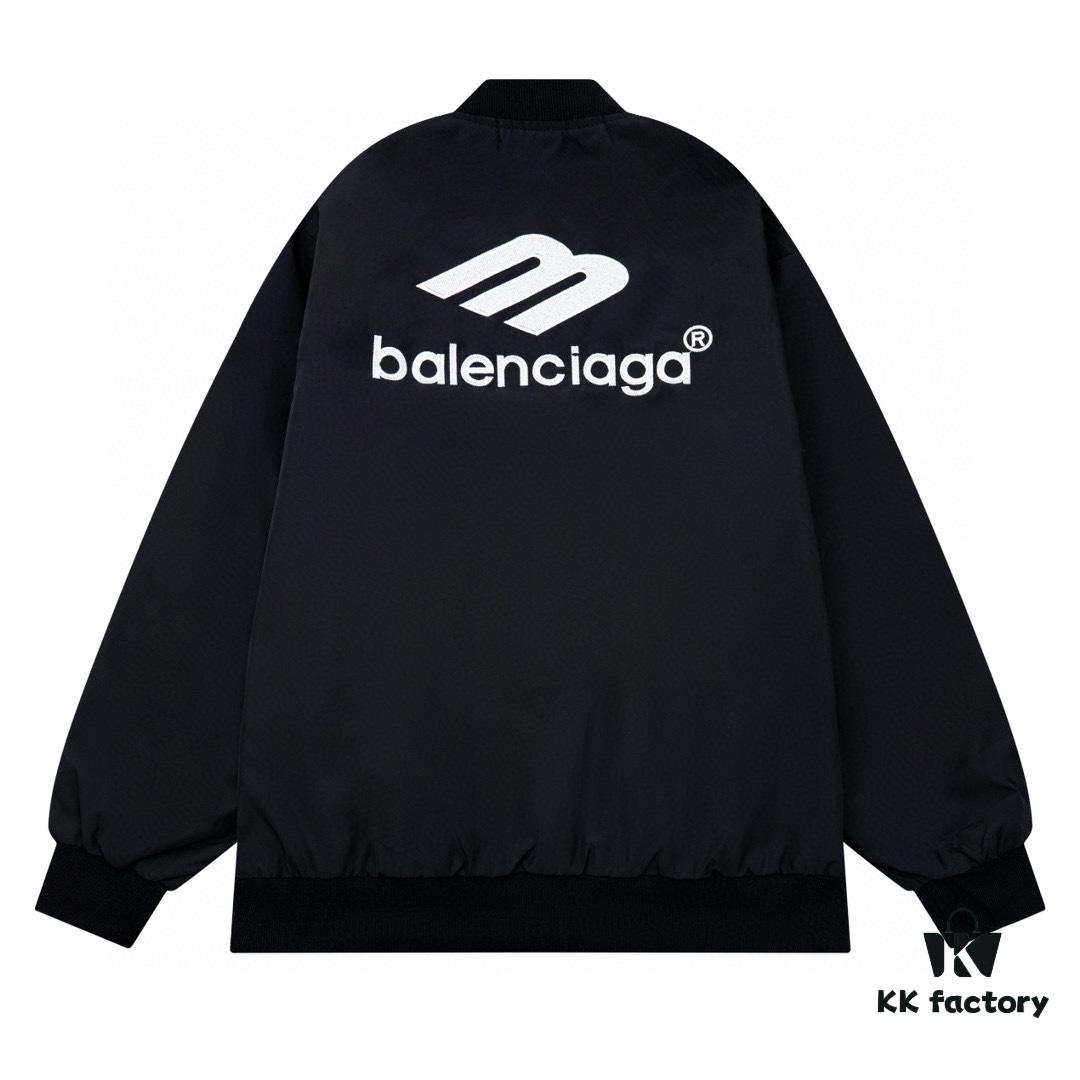 69319fd3ccd8ab3d7af938f2 New Balenciaga 2023 Embroidered Stand Collar Jacket Unisex Waterproof Coated Double-Layered with Lining