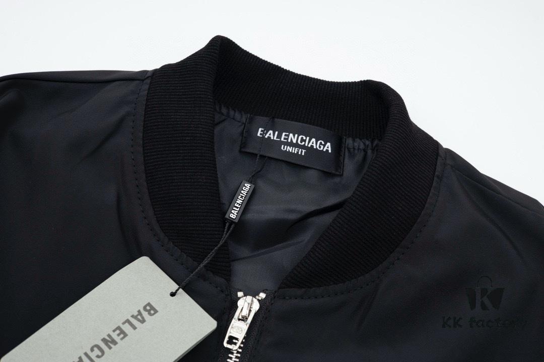 69319fd3ccd8ab3d7af938f3 New Balenciaga 2023 Embroidered Stand Collar Jacket Unisex Waterproof Coated Double-Layered with Lining