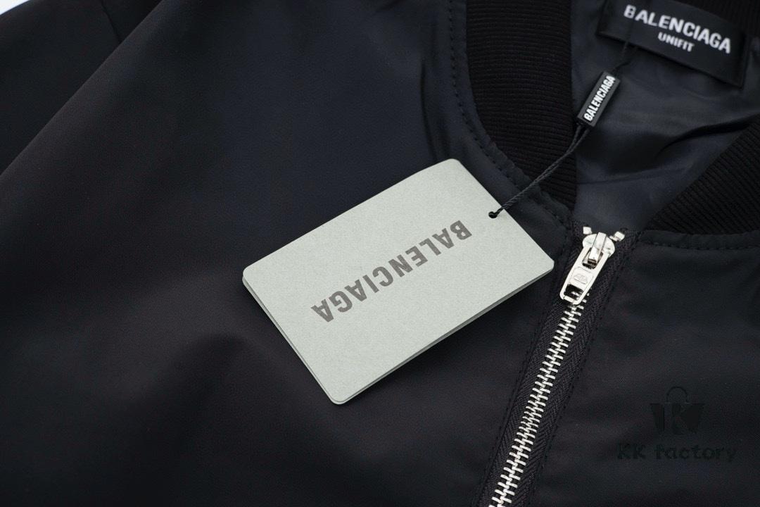 69319fd3ccd8ab3d7af938f4 New Balenciaga 2023 Embroidered Stand Collar Jacket Unisex Waterproof Coated Double-Layered with Lining