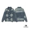 69319fd4ccd8ab3d7af93908 New Balenciaga-inspired Washed Vintage Denim Jacket with Back Rhinestone Lettering