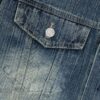 69319fd5ccd8ab3d7af9390e New Balenciaga-inspired Washed Vintage Denim Jacket with Back Rhinestone Lettering