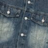 69319fd5ccd8ab3d7af9390f New Balenciaga-inspired Washed Vintage Denim Jacket with Back Rhinestone Lettering