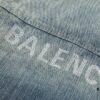 69319fd5ccd8ab3d7af93910 New Balenciaga-inspired Washed Vintage Denim Jacket with Back Rhinestone Lettering