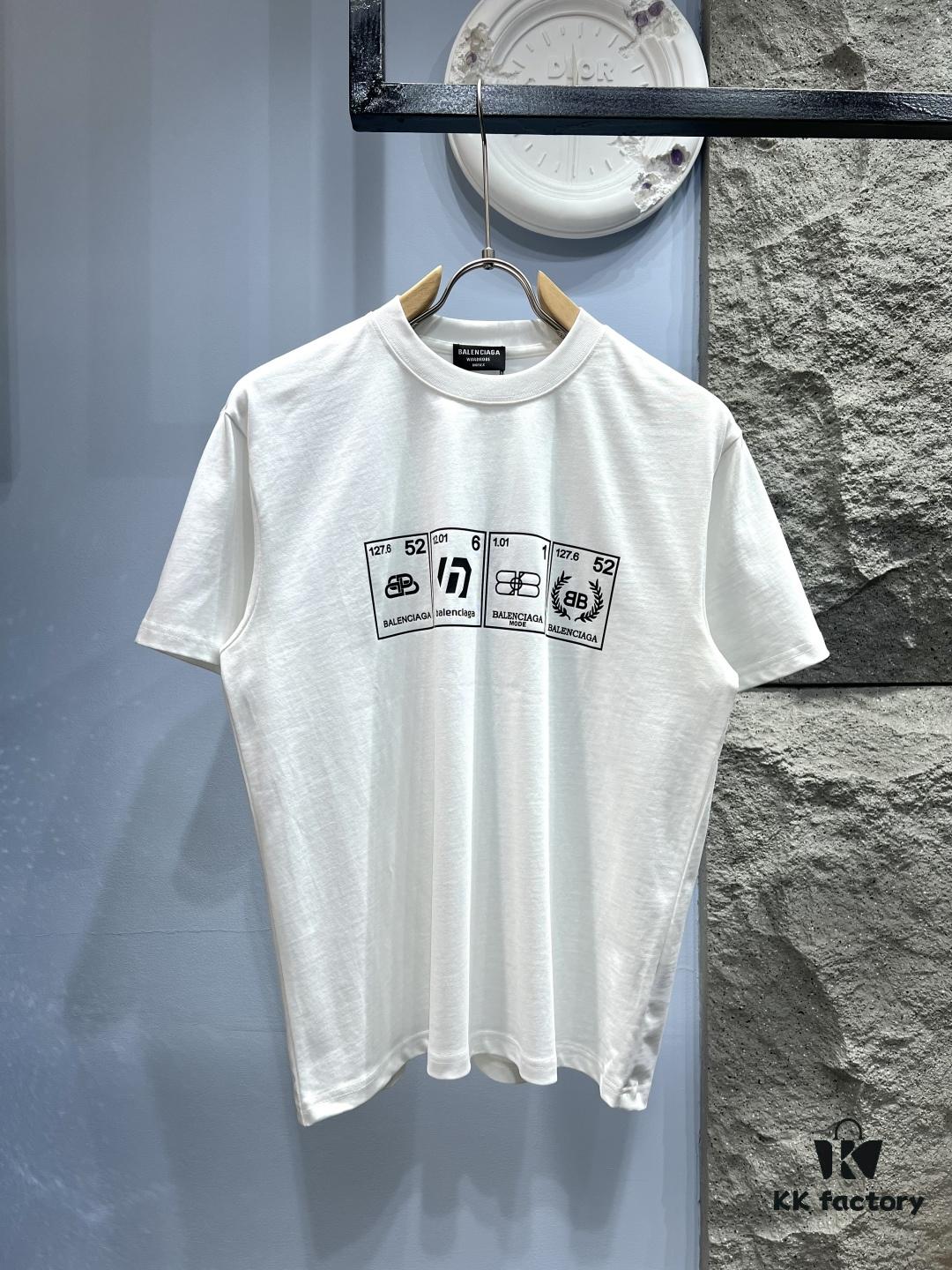 69319fd5ccd8ab3d7af93911 Balenciaga Garder-Robe Organic Cotton Short Sleeve T-Shirt with Eco Label