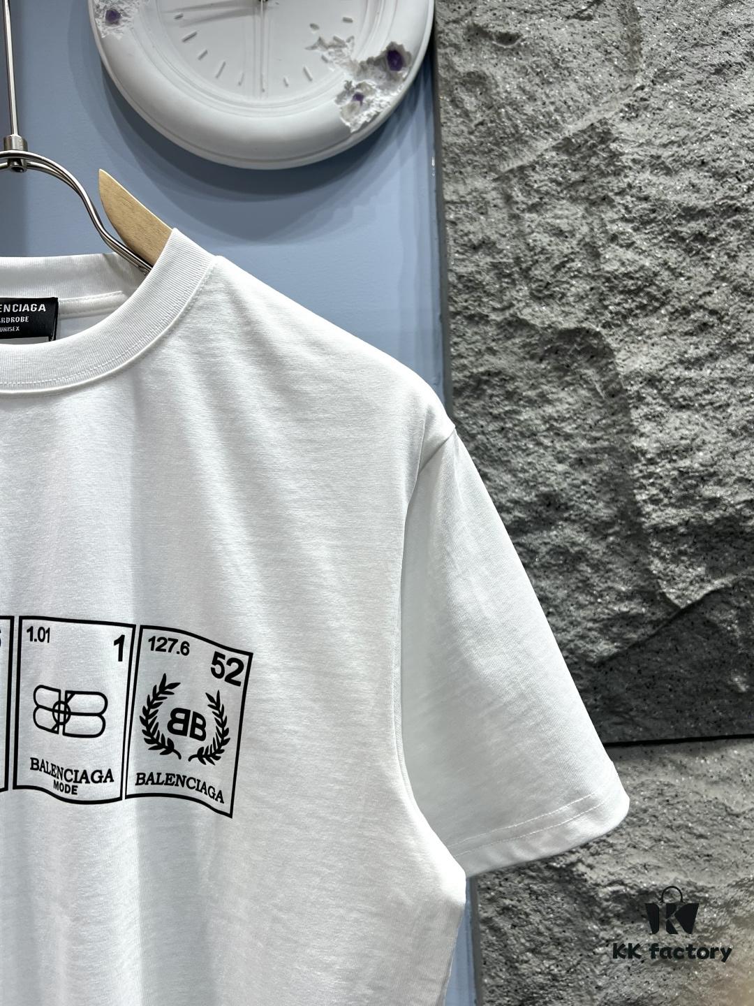 69319fd5ccd8ab3d7af93913 Balenciaga Garder-Robe Organic Cotton Short Sleeve T-Shirt with Eco Label