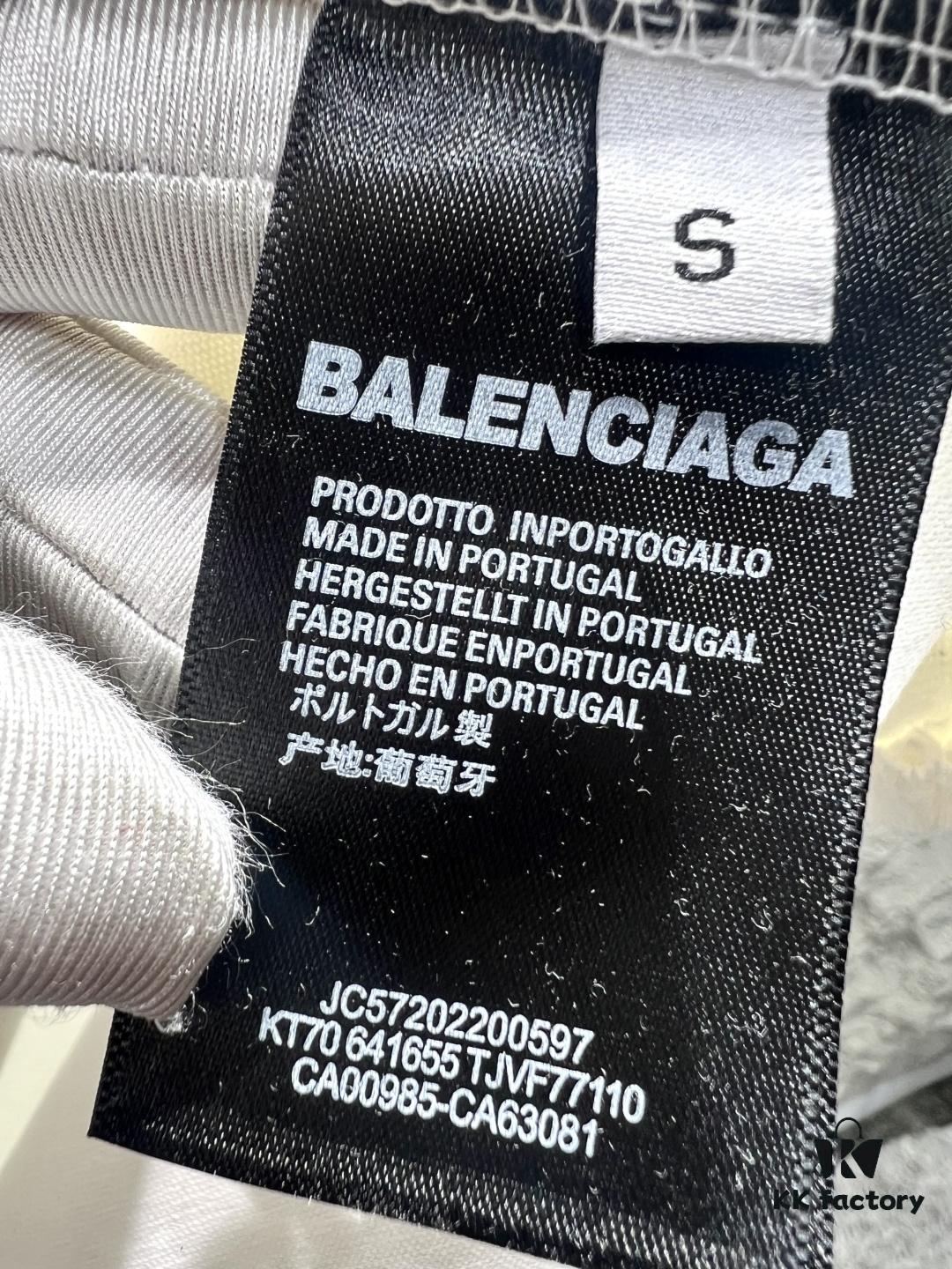 69319fd5ccd8ab3d7af93916 Balenciaga Garder-Robe Organic Cotton Short Sleeve T-Shirt with Eco Label