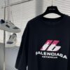 69319fd6ccd8ab3d7af9392c BALENCIAGA 25 Spring/Summer New Arrival Oversized Short-Sleeve T-Shirt, Made from Custom 340g High-Grammage Cotton Fabric with Heavy Distressed Rust-Effect Woven Print on Chest, Distressed Raw-Cut Cuffs and Hem for Fashion-Forward Edge