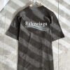 69319fd7ccd8ab3d7af93936 BALENCI*GA 2025 Spring/Summer New Unisex 👫 Short Sleeve T-Shirt with Runway Print and Embroidered Logo – Fashionable Casual Tee in Premium 260g Cotton
