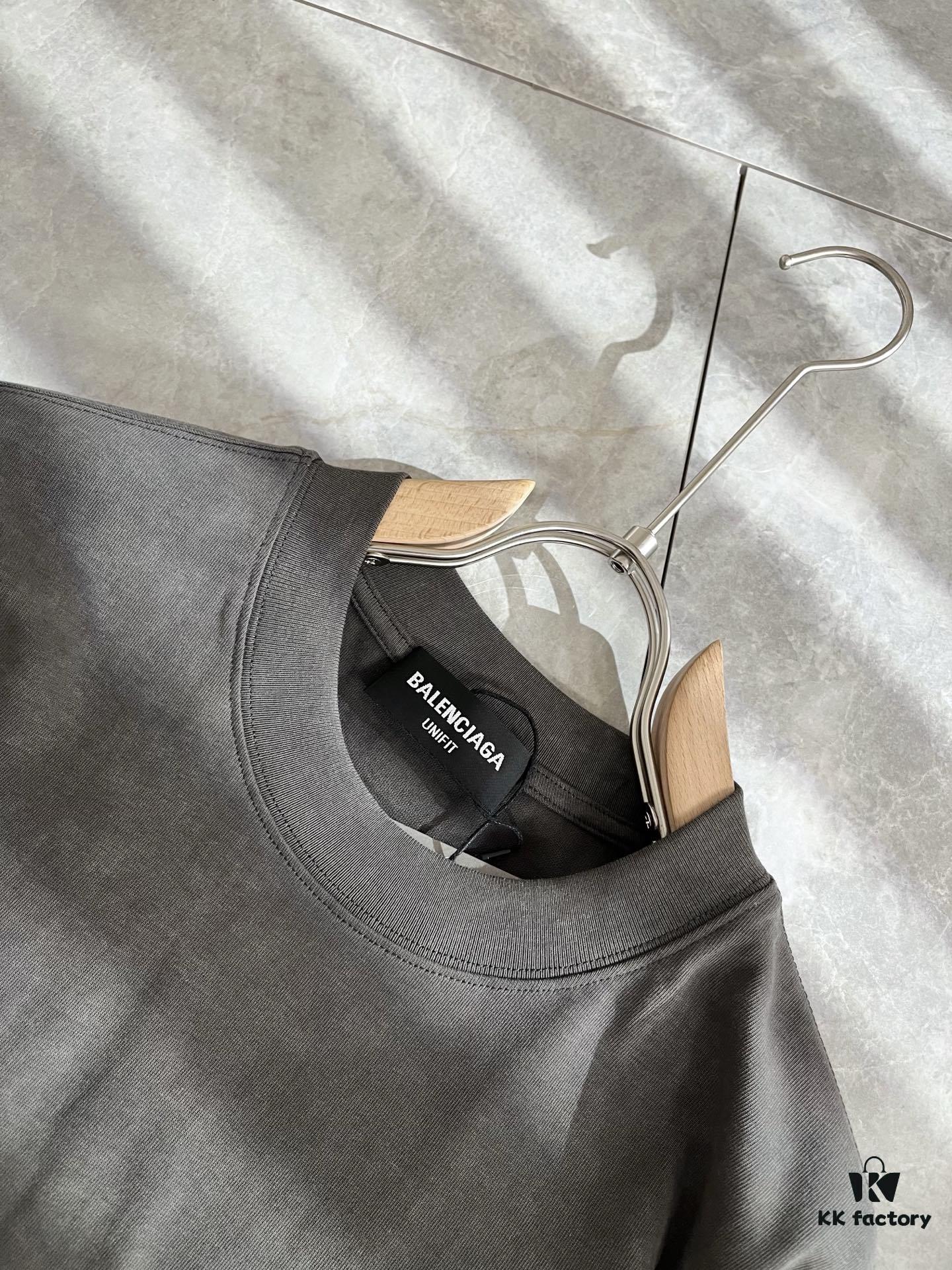 69319fd7ccd8ab3d7af93939 BALENCI*GA 2025 Spring/Summer New Unisex 👫 Short Sleeve T-Shirt with Runway Print and Embroidered Logo – Fashionable Casual Tee in Premium 260g Cotton