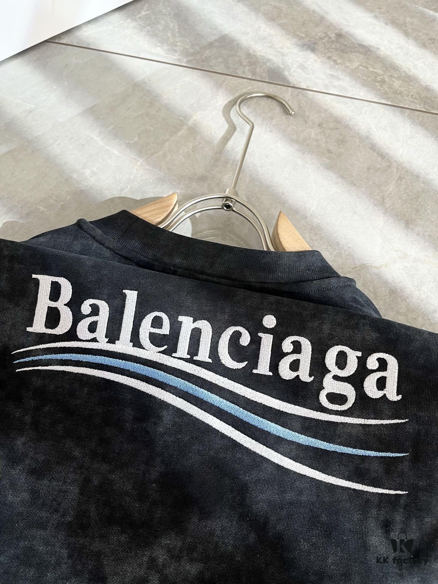 69319fd8ccd8ab3d7af93943 BALENCI*GA 2025 Spring/Summer New Unisex 👫 Short Sleeve T-Shirt with Runway Print and Embroidered Logo – Fashionable Casual Tee in Premium 260g Cotton
