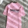 69319fd8ccd8ab3d7af93945 BALENCI*GA 2025 Spring/Summer New Unisex 👫 Short Sleeve T-Shirt with Runway Print and Embroidered Logo – Fashionable Casual Tee in Premium 260g Cotton