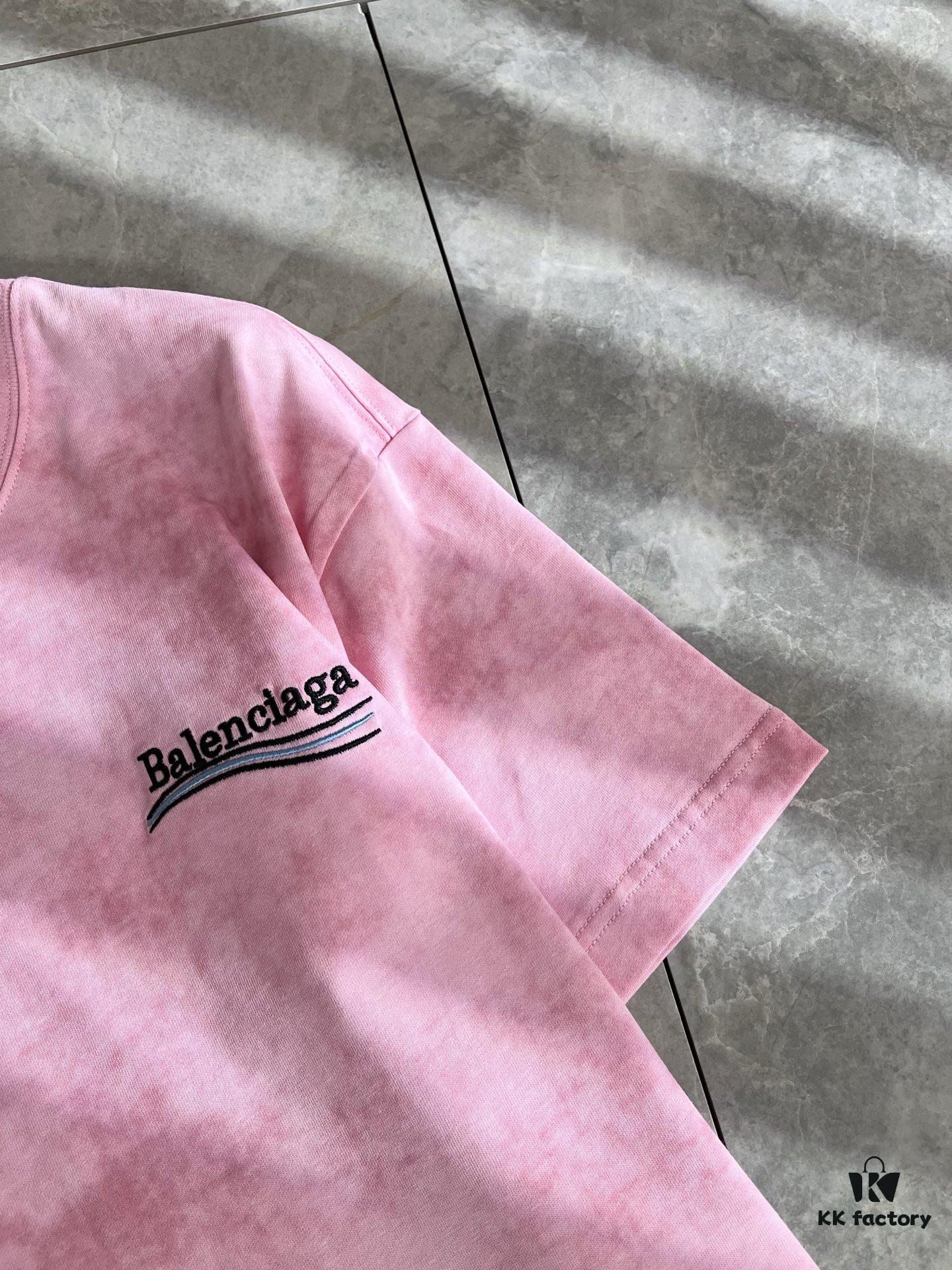 69319fd8ccd8ab3d7af93947 BALENCI*GA 2025 Spring/Summer New Unisex 👫 Short Sleeve T-Shirt with Runway Print and Embroidered Logo – Fashionable Casual Tee in Premium 260g Cotton