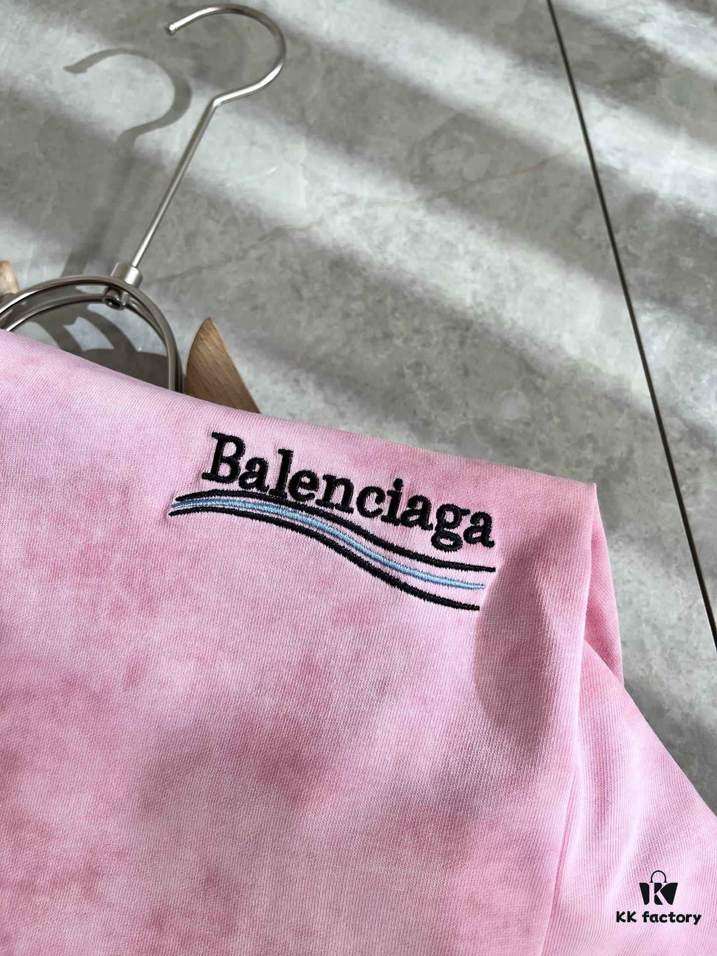 69319fd8ccd8ab3d7af93949 BALENCI*GA 2025 Spring/Summer New Unisex 👫 Short Sleeve T-Shirt with Runway Print and Embroidered Logo – Fashionable Casual Tee in Premium 260g Cotton