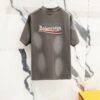 69319fdaccd8ab3d7af93968 BALENCIAGA 320g Washed Short-Sleeve T-Shirt with Wavy Coke Embroidery and Logo Design