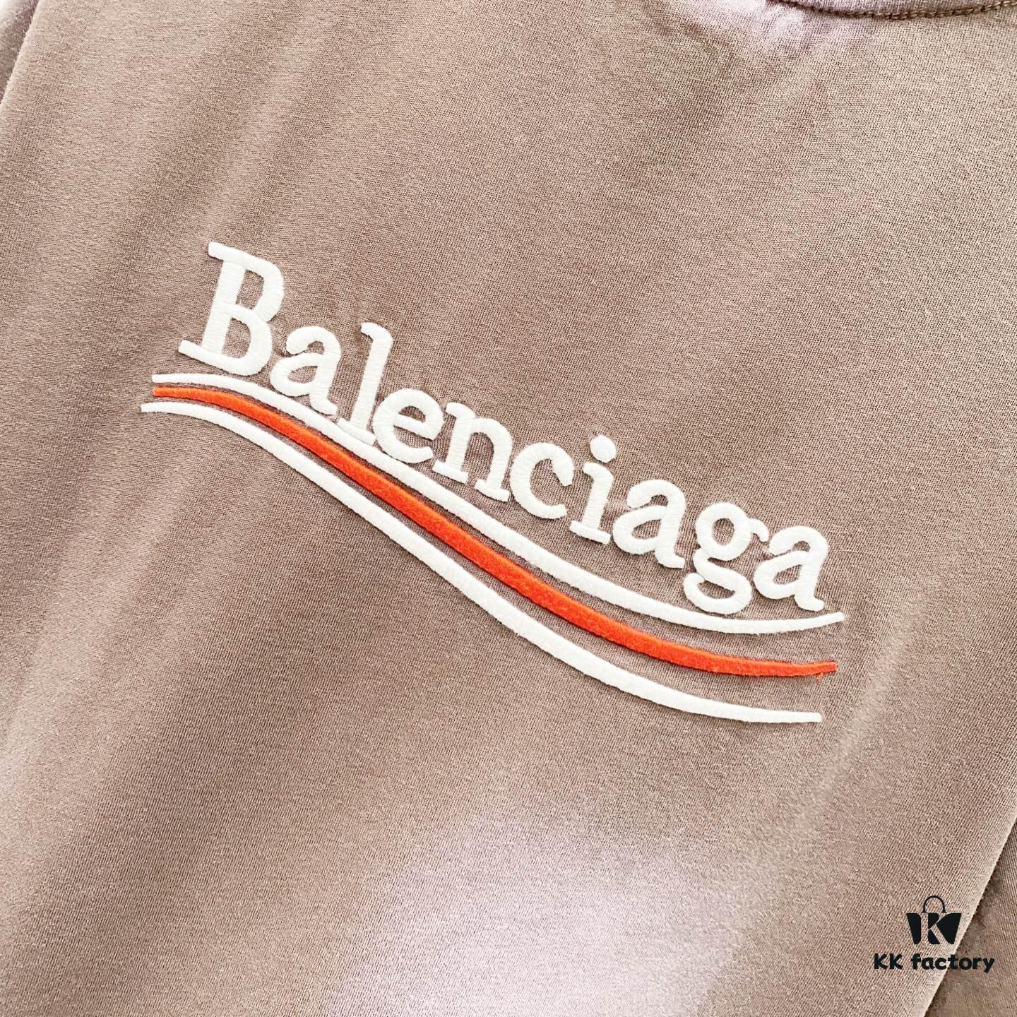 69319fdaccd8ab3d7af93975 BALENCIAGA Balenciaga 320g Washed Short-Sleeve T-Shirt with Wavy Coca-Cola Embroidery and Logo Design