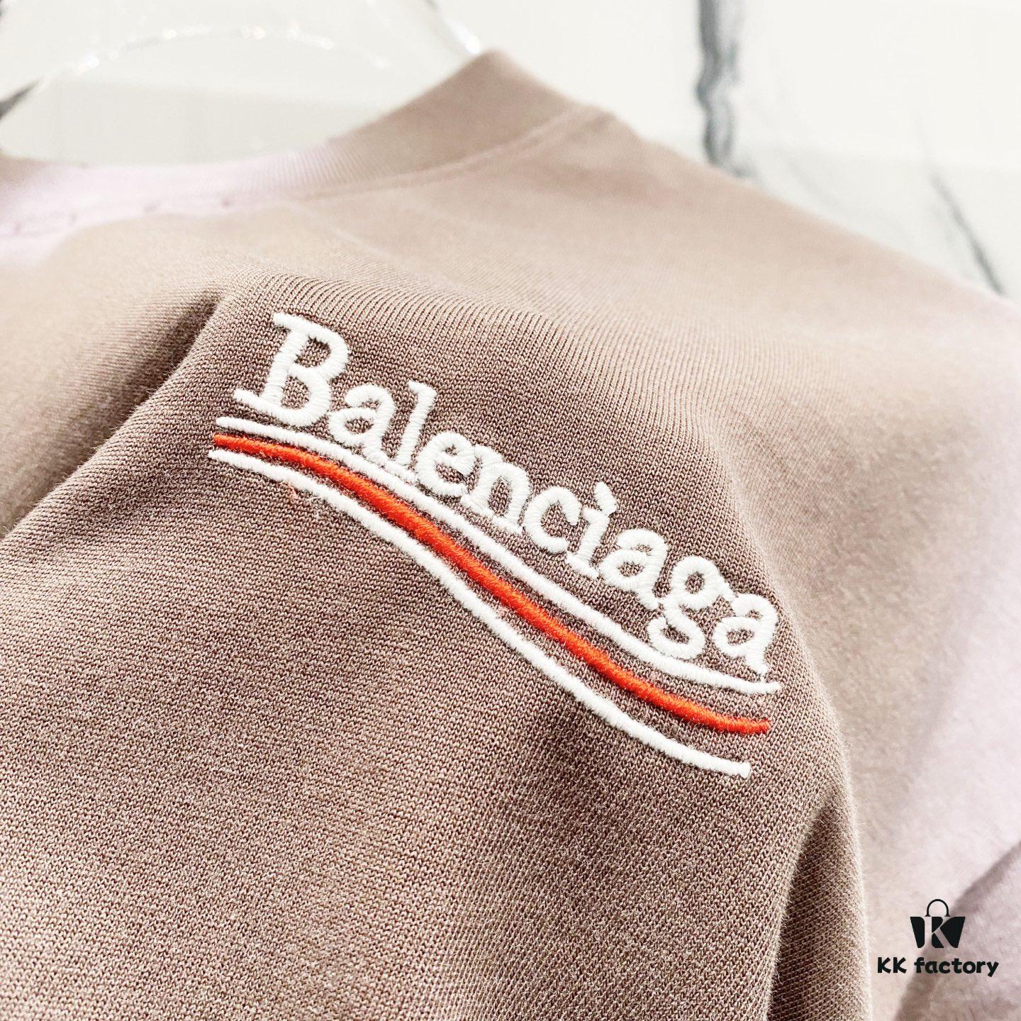 69319fdaccd8ab3d7af93977 BALENCIAGA Balenciaga 320g Washed Short-Sleeve T-Shirt with Wavy Coca-Cola Embroidery and Logo Design