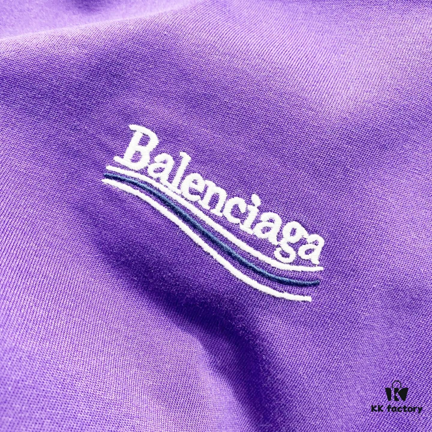 69319fdbccd8ab3d7af9397f BALENCIAGA 320g Washed Short-Sleeve T-Shirt with Wavy Coke Embroidery and Logo Design