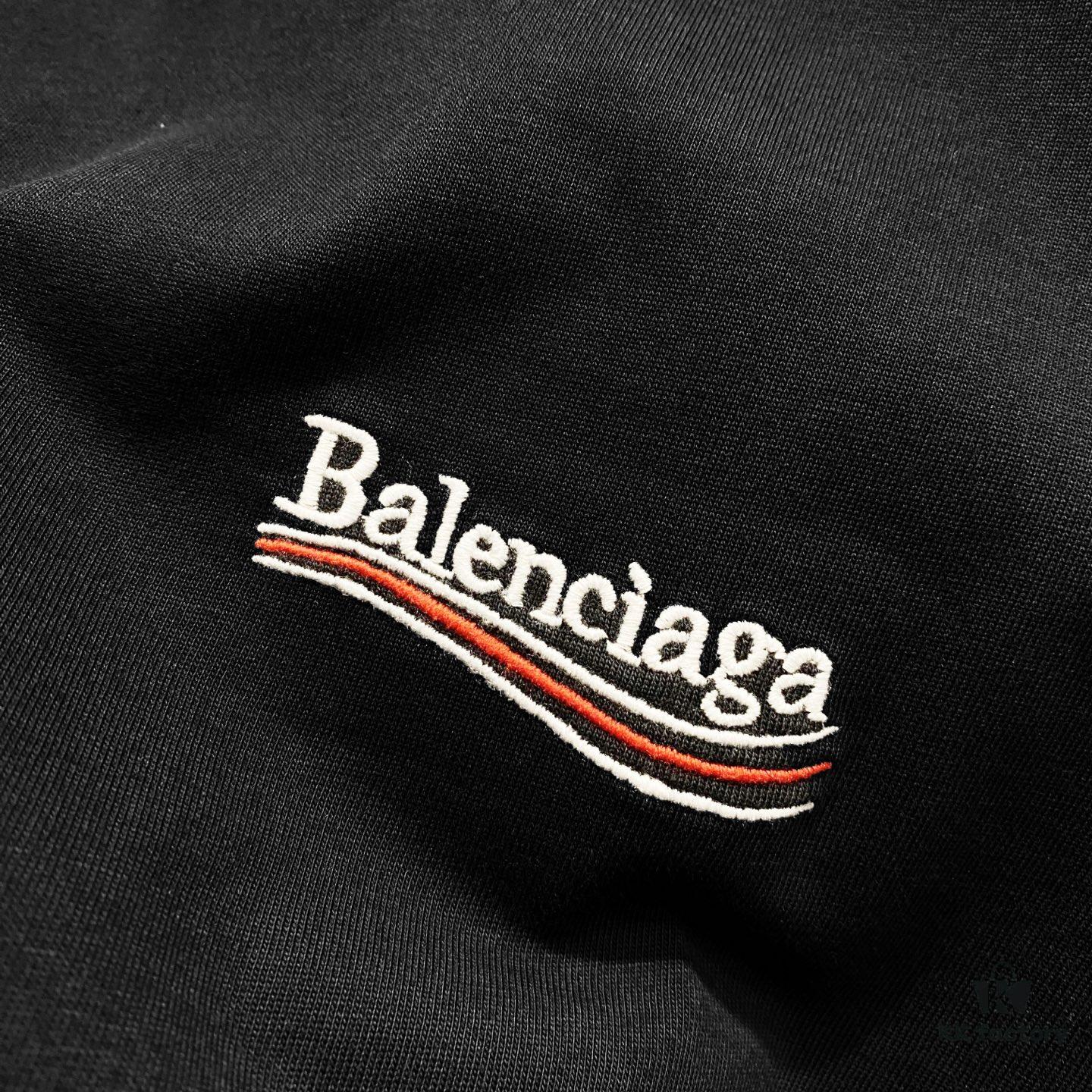 69319fdcccd8ab3d7af93993 BALENCIAGA 320g Washed Short-Sleeve T-Shirt with Wavy Coke Embroidery and Logo Design