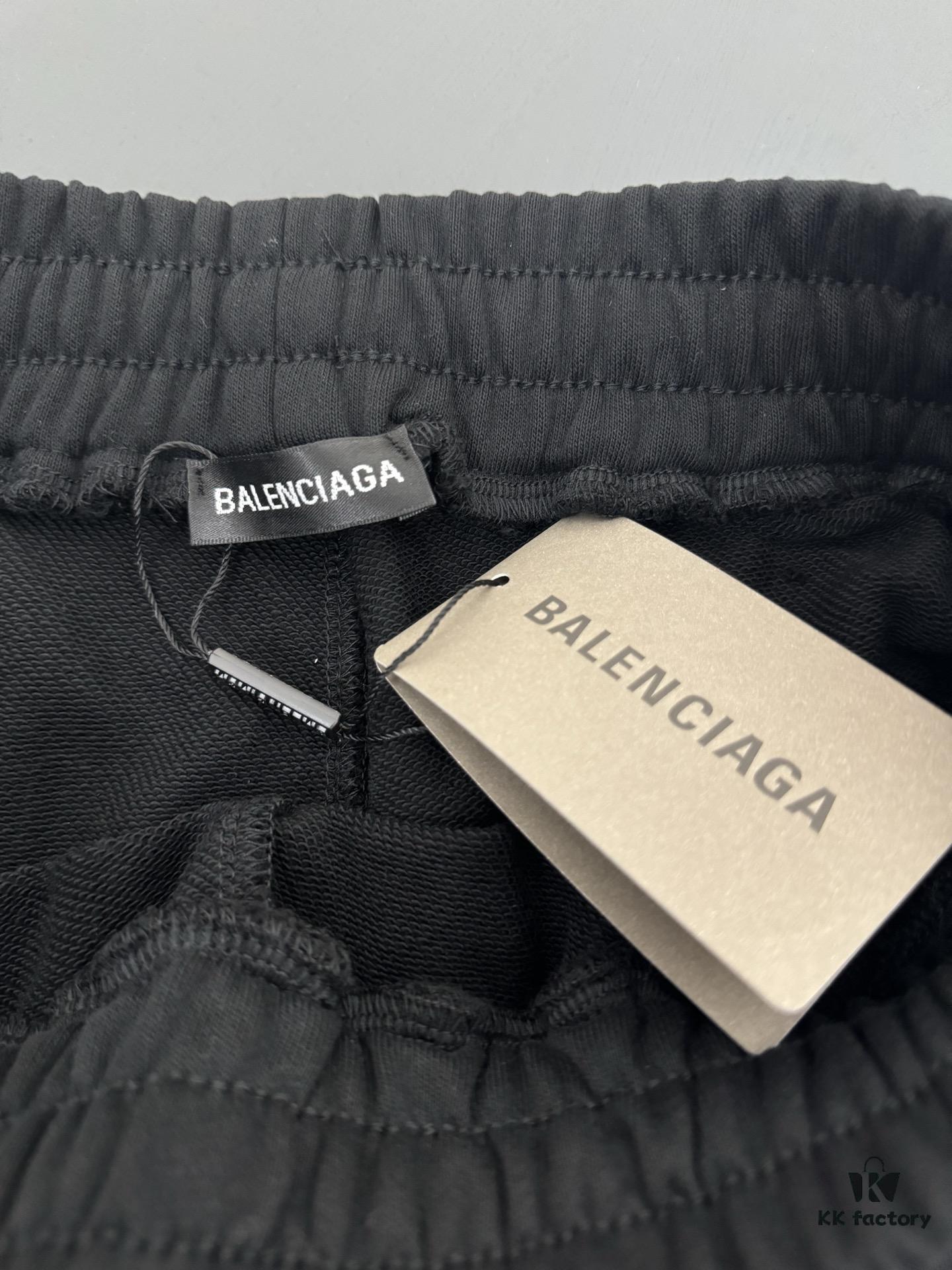 69319fdcccd8ab3d7af939a1 Balenciaga 400g Heavyweight Cotton Loose Casual Shorts with Embroidered Logo Design