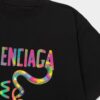 69319fdeccd8ab3d7af939bb BALENCIAGA* Balenciaga* Loose Fit Printed Logo Short Sleeve T-Shirt for Spring and Summer, Stylish Crew Neck Unisex Cotton Tee