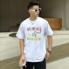 69319fdeccd8ab3d7af939c2 BALENCIAGA*Balenciaga* Loose Fit Printed Logo Short Sleeve T-Shirt for Spring and Summer