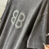 69319fe0ccd8ab3d7af939e1 Balenciaga BB Logo Rhinestone Letter Distressed Washed T-Shirt, Premium Version (Different from Standard Stock), 250g Fabric, Multi-Tear and Ripped Wash Treatment, High-Brightness Imported Australian Rhinestones, Heat-Pressed for Durability, Loose Fit Unisex Short Sleeve Tee