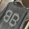 69319fe0ccd8ab3d7af939e3 Balenciaga BB Logo Rhinestone Letter Distressed Washed T-Shirt, Premium Version (Different from Standard Stock), 250g Fabric, Multi-Tear and Ripped Wash Treatment, High-Brightness Imported Australian Rhinestones, Heat-Pressed for Durability, Loose Fit Unisex Short Sleeve Tee