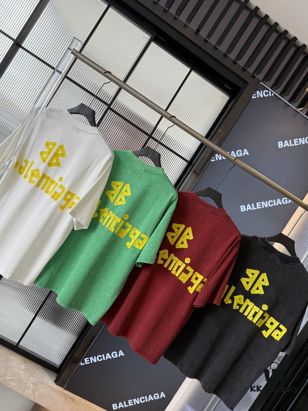 69319fe1ccd8ab3d7af939fa Balenciaga Top Version Washi Tape Yellow Tape Snowflake Unisex Short Sleeve T-Shirt